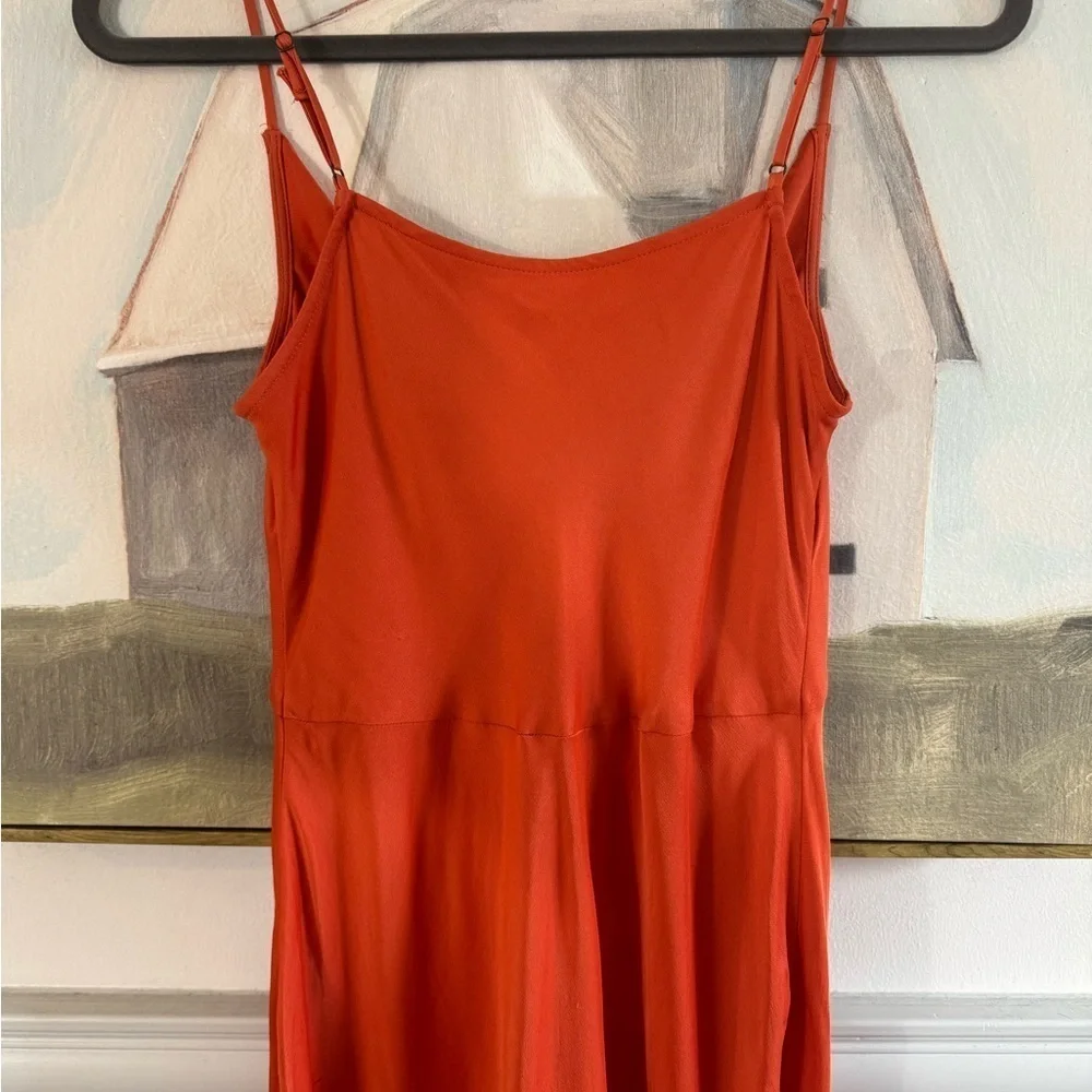 ANTHROPOLOGIE “Elyse” Slip Dress Burnt Orange Size Small - Picture 10 of 10